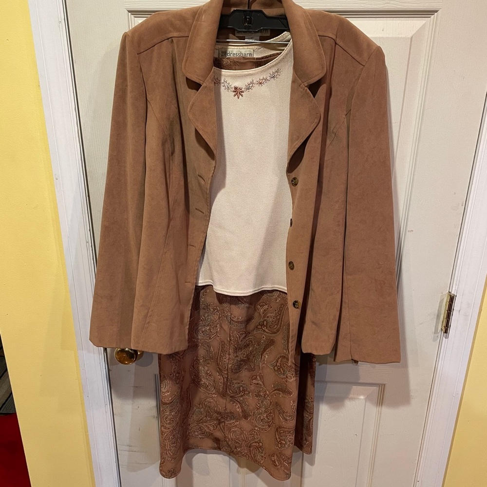 3 pc dress barn size 10 suit set